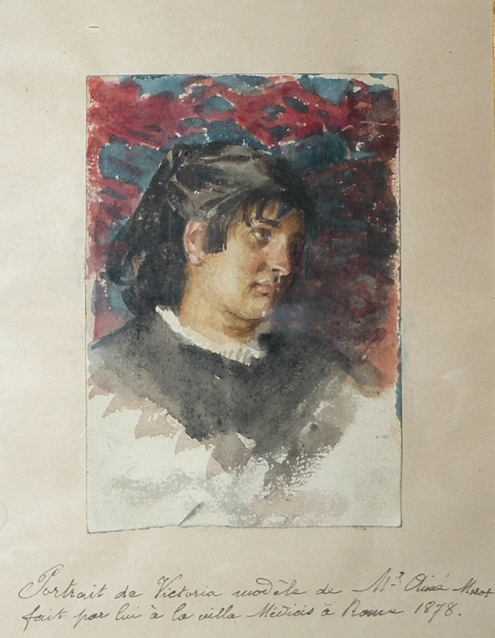 Ritratto di Vittoria realizzato a Villa Medici, Roma